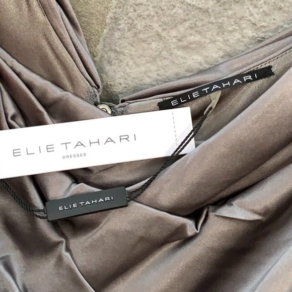 Grey silk dress - Picture 5 of 6